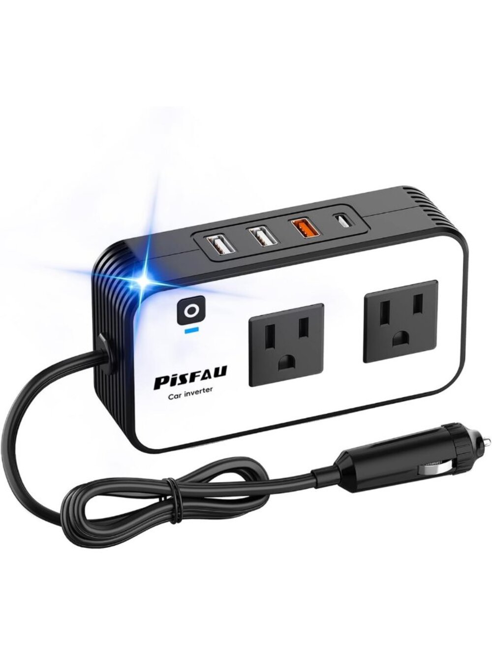 200W Car Power Inverter - DC 12V to 110V AC Adapter for Travel & Camping